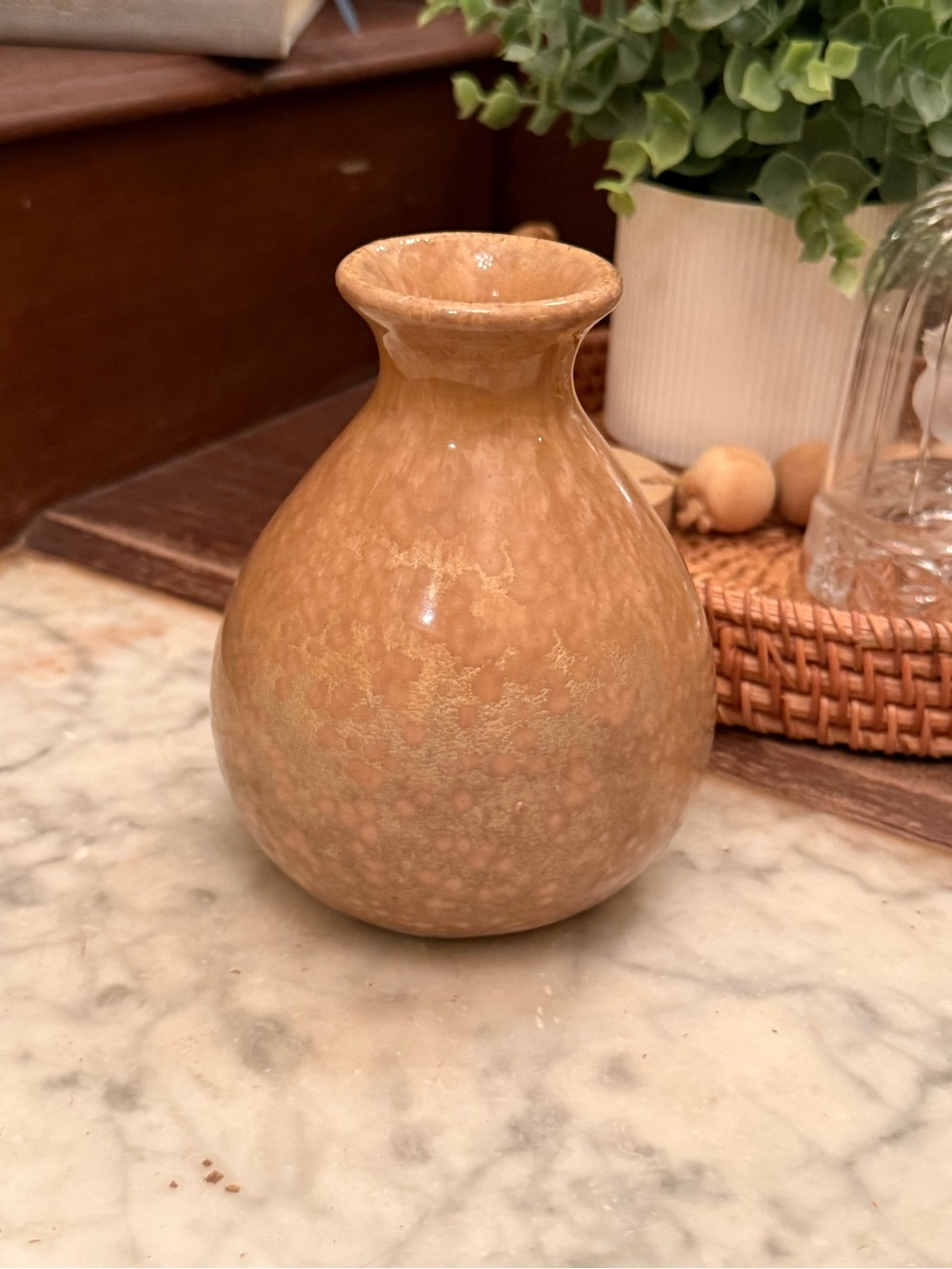 Brown ceramic Decorative bud Vase